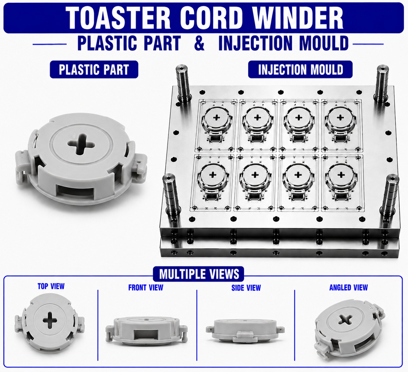 Toaster Plastic Cord Winder Mould and Moulding Services
